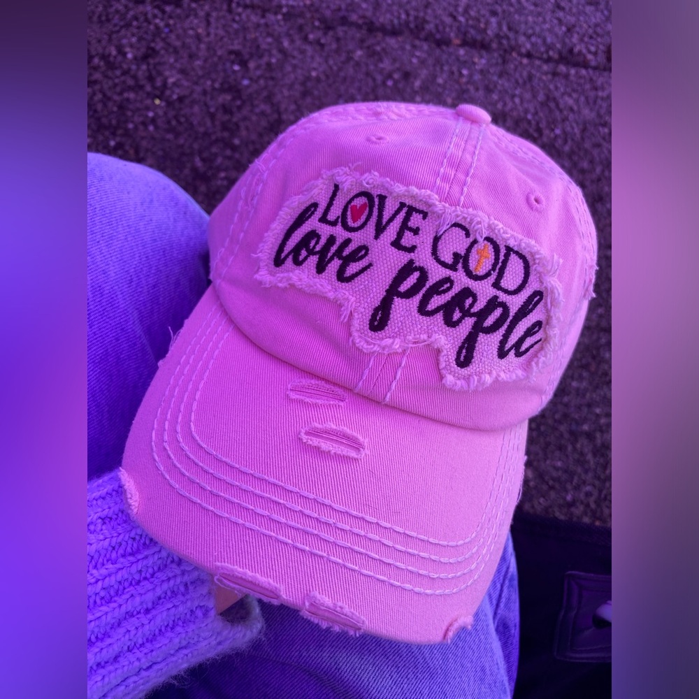 KBETHOS Pink Cap with Embroidered Message